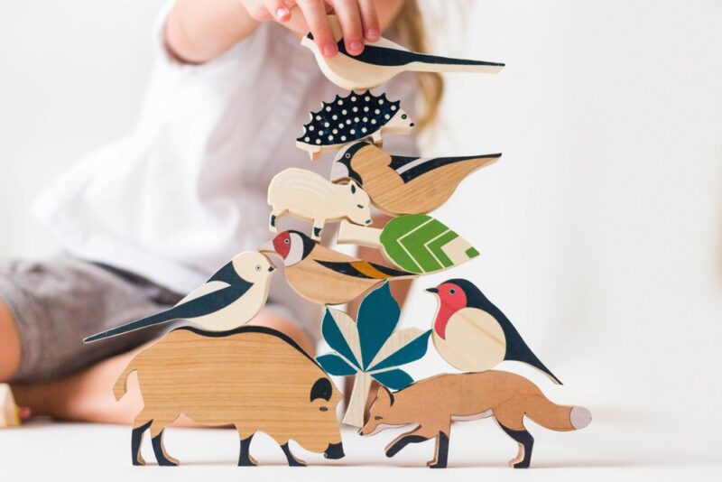 Holzspielzeug "Vögel und Waldtiere" – Bild 4