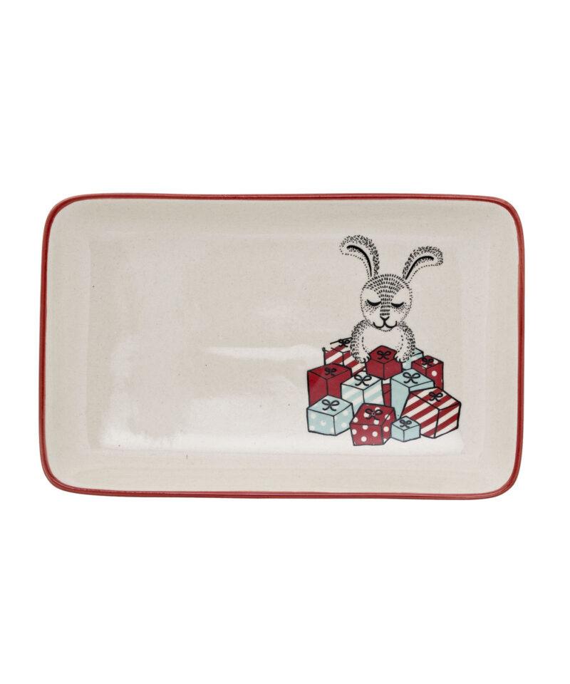 Teller "Hase zu Weihnachten"