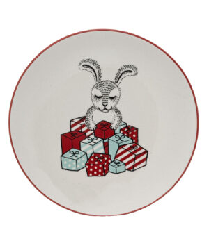 Teller "Hase zu Weihnachten"