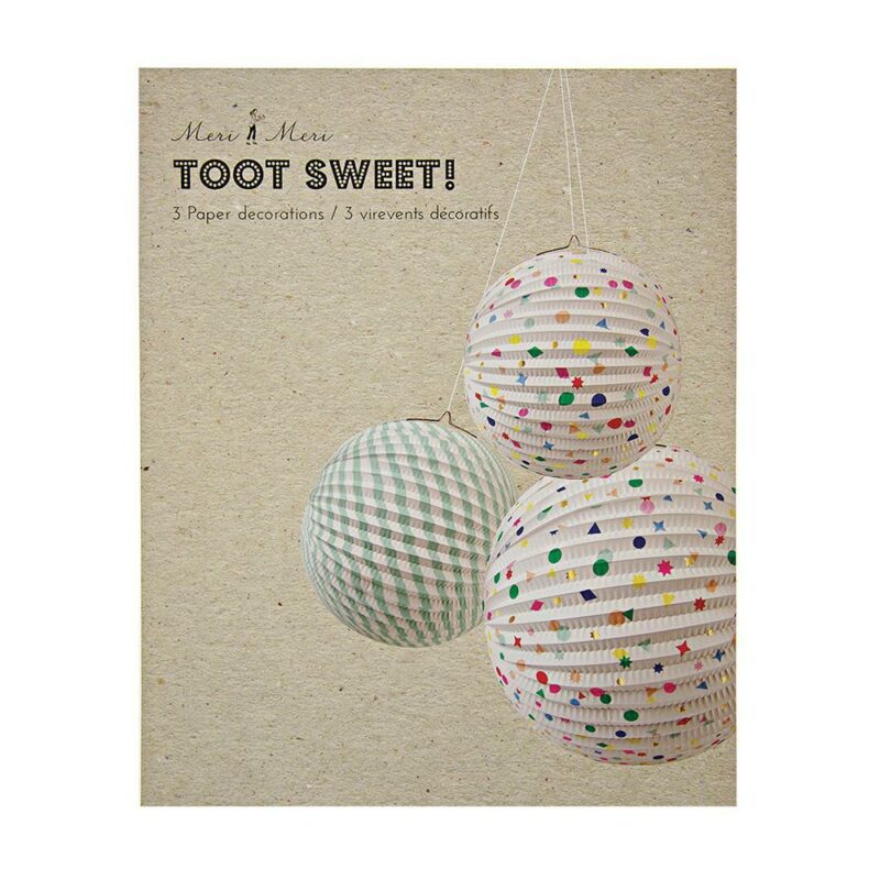 Charms & Stripes Paper Globe Decorations