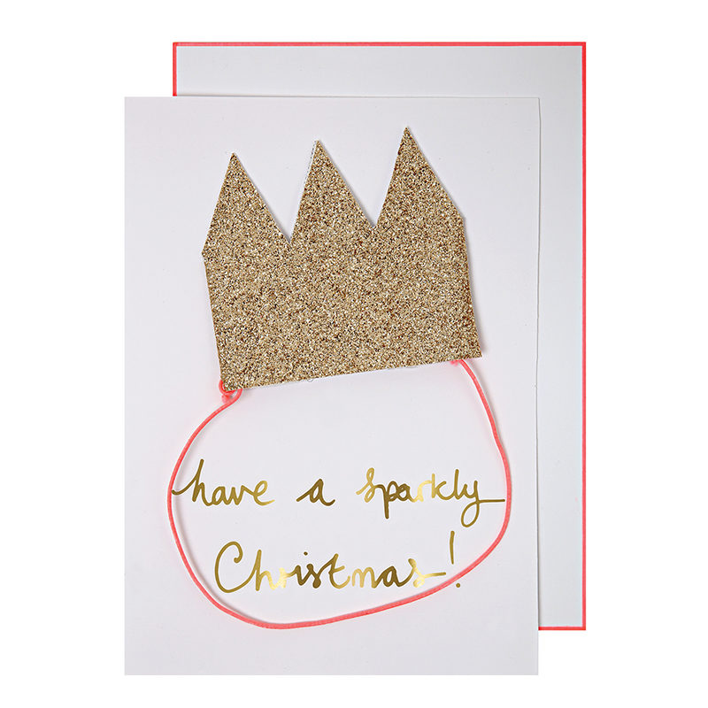 Weihnachtskarte "Glitzer Krone"