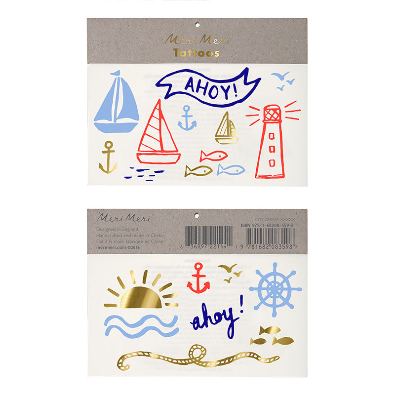 Tattoos "Leuchtturm und Boot"