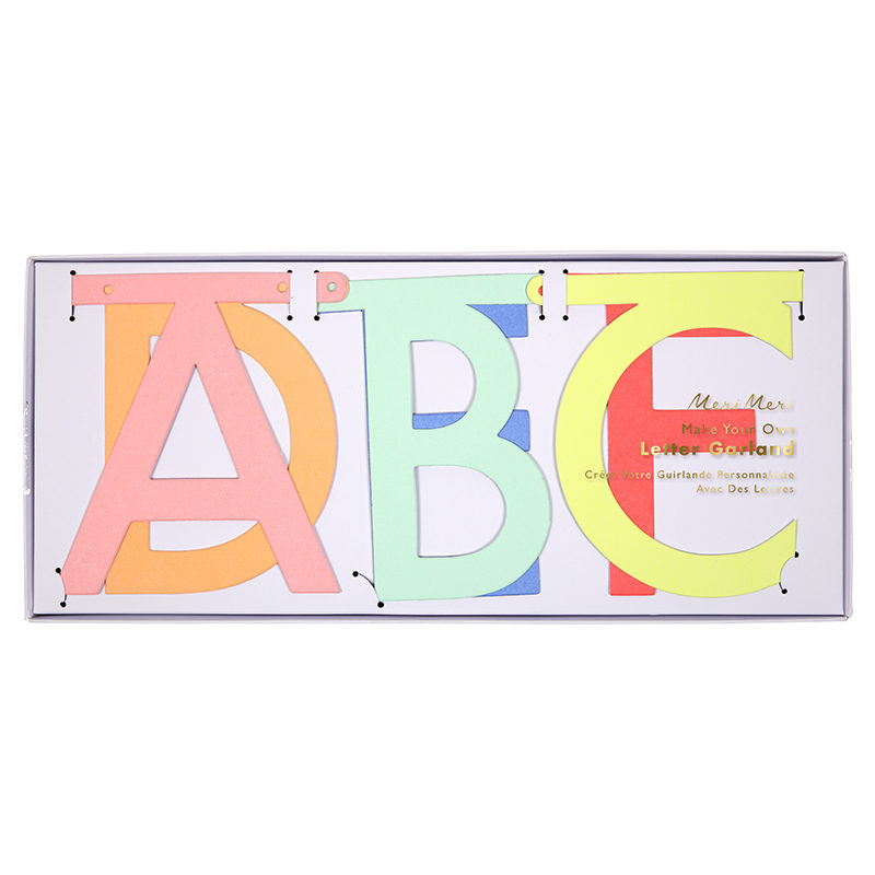 Buchstaben Girlande "Multicolor"