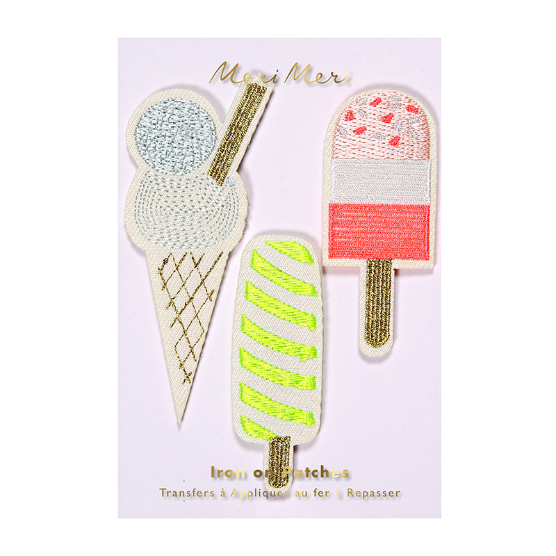Gestickte Bügelbilder "Eis, Eis, Baby"