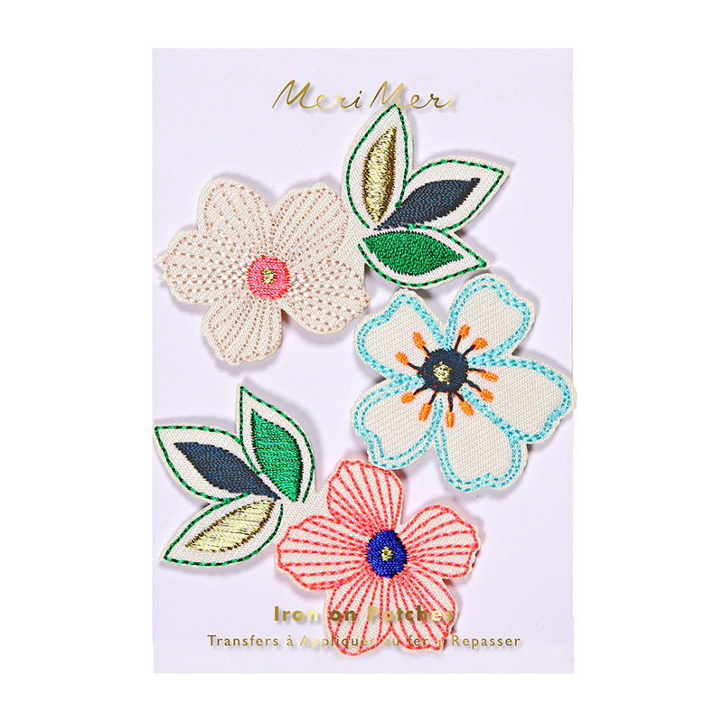Gestickte Bügelbilder "Blumen"