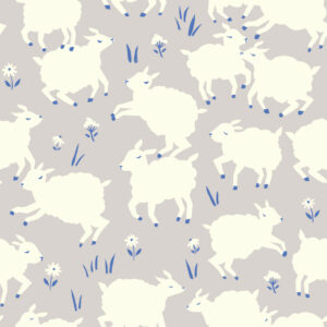 Birch Fabrics - Homestead - Little Lamb Fog