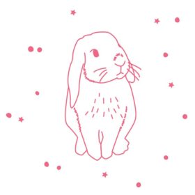 MIMI'lou Sticker - Lapin Rose