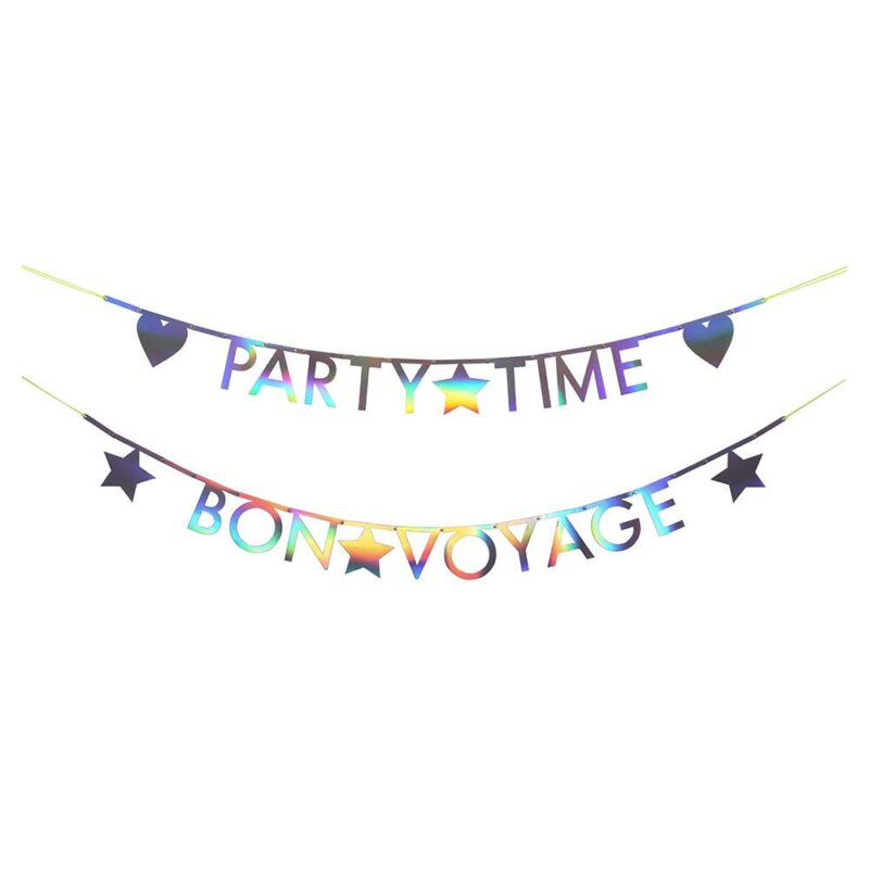 Holographic Silver Letter Garland Kit