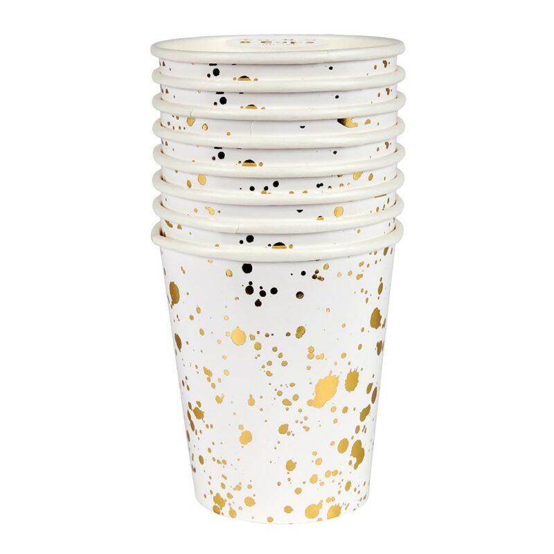 Gold Spatter Cups