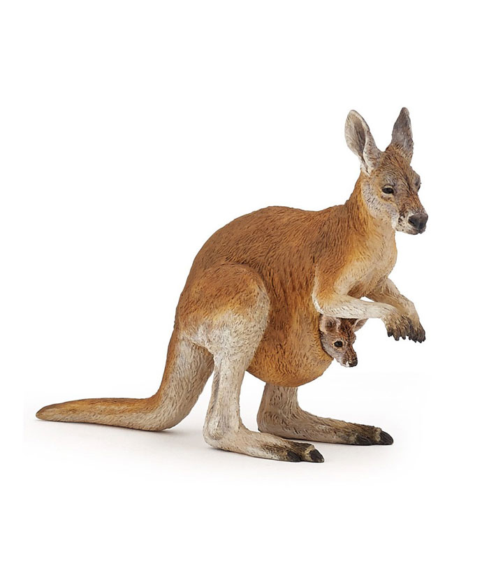 Spielfigur Wildtiere Papo 50023 Känguru mit Baby NEU Figur 