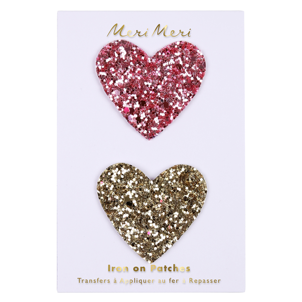 Meri Meri Bugelbilder Mit Glitzer Herzen Lottiklein