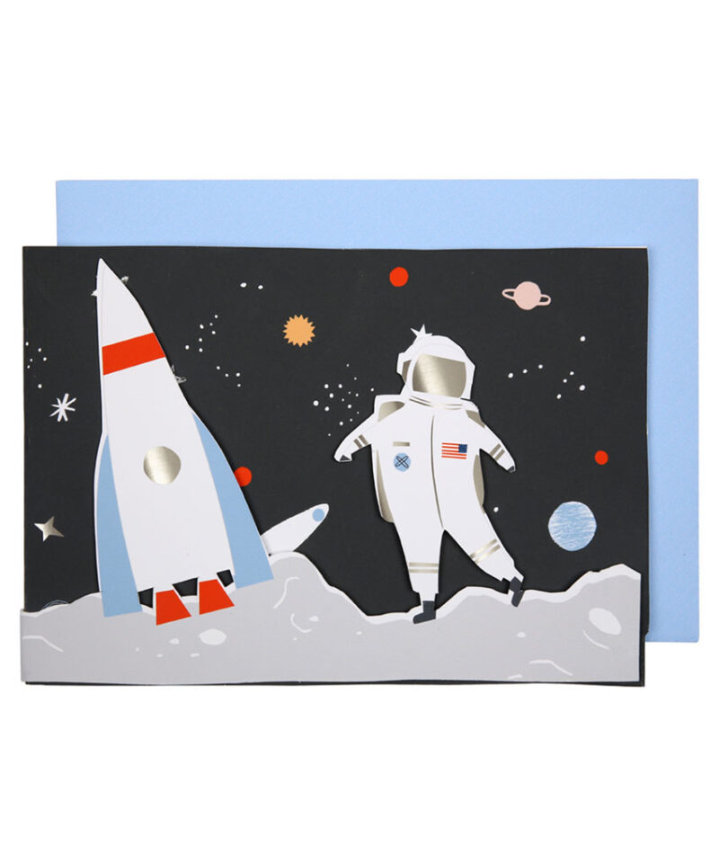 Geburtstagskarte zum Falten "Space"