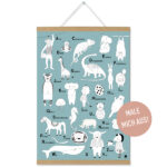 Poster ABC zum Ausmalen