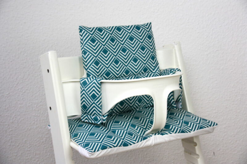 Beschichtetes   Tripp Trapp Set "Blaue Dreiecke"