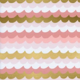 Cotton&Steel - Amalfi - Waves Coral Metallic