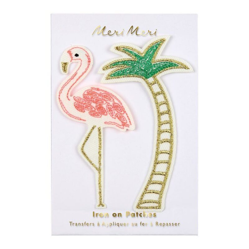 Flamingo & Palm Tree Patches