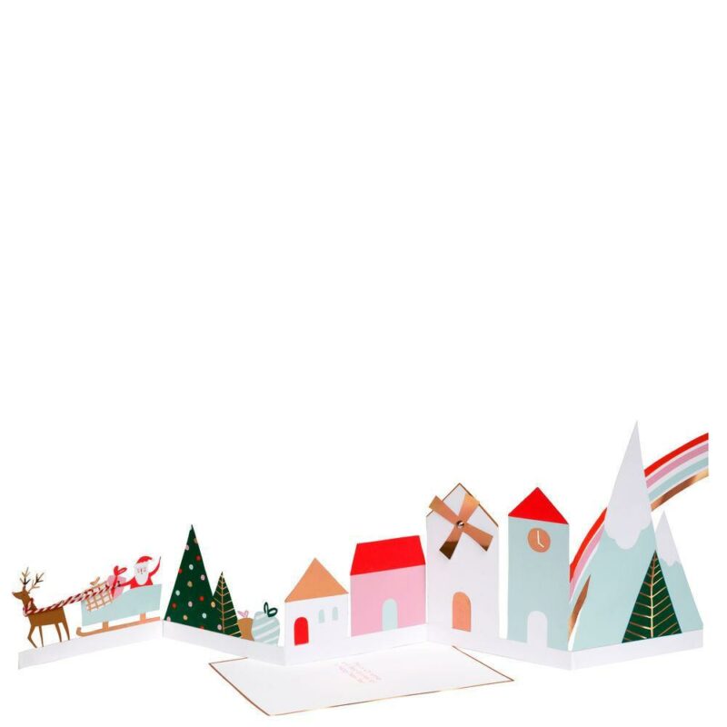 Festive Village Concertina Card