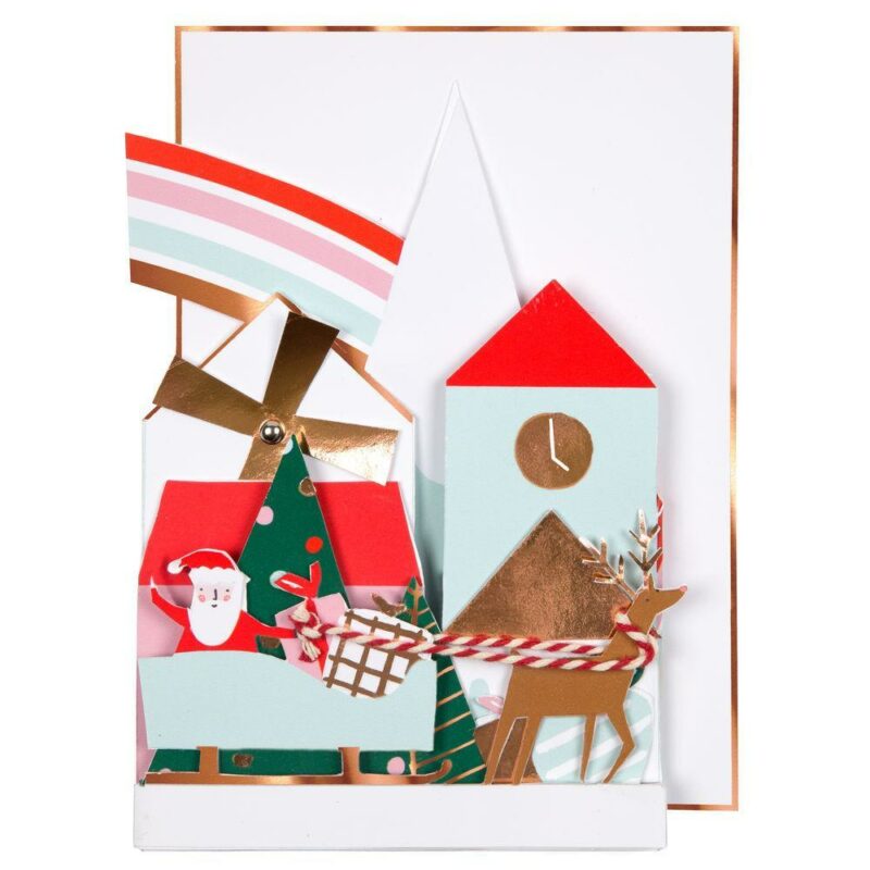 Festive Village Concertina Card