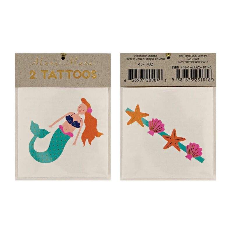 Meri Meri - Tattoo Mermaid and Seashells