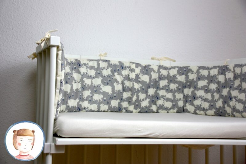 Nestchen "Schäfchen" aus Biobaumwolle Babybay Babybett Nestchen LottiKlein