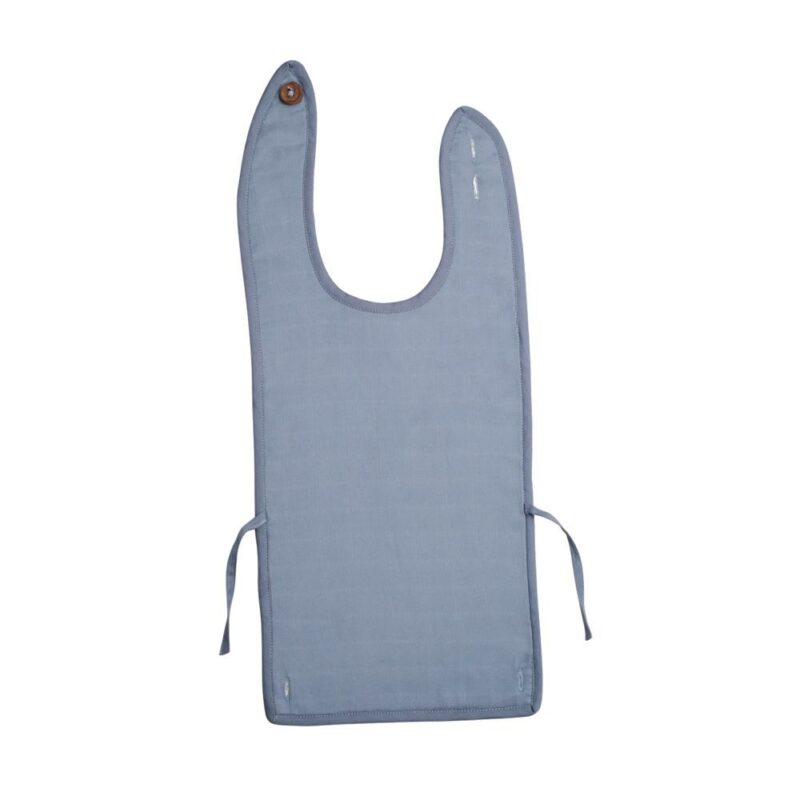 MUSLIN FEEDING BIB - MARINA BLUE