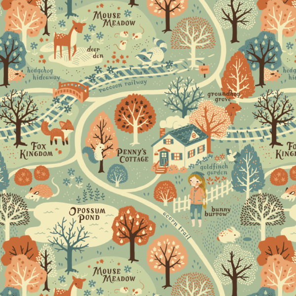 images Acorn Fabrics teagan white acorn trail map