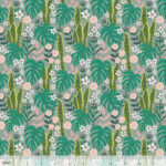 Blend Fabrics - Junglemania - Sansevieria Turquoise