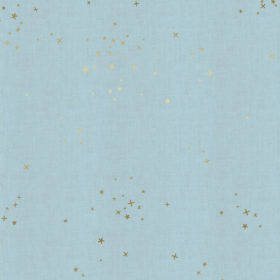 Cotton&Steel - Basics - Freckles Baby Blues Unbleached Metallic