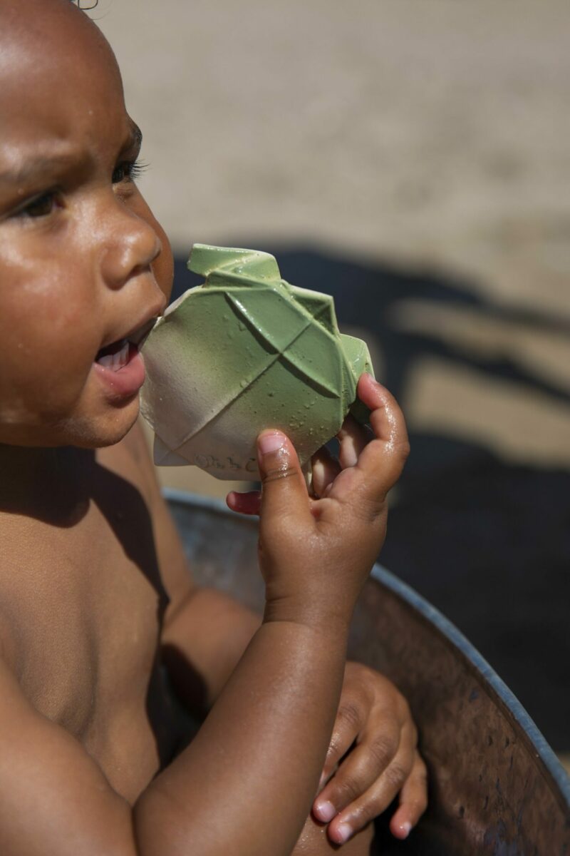 Baby-Spielzeug aus Naturkautschuk "Origami Turtle" – Bild 2