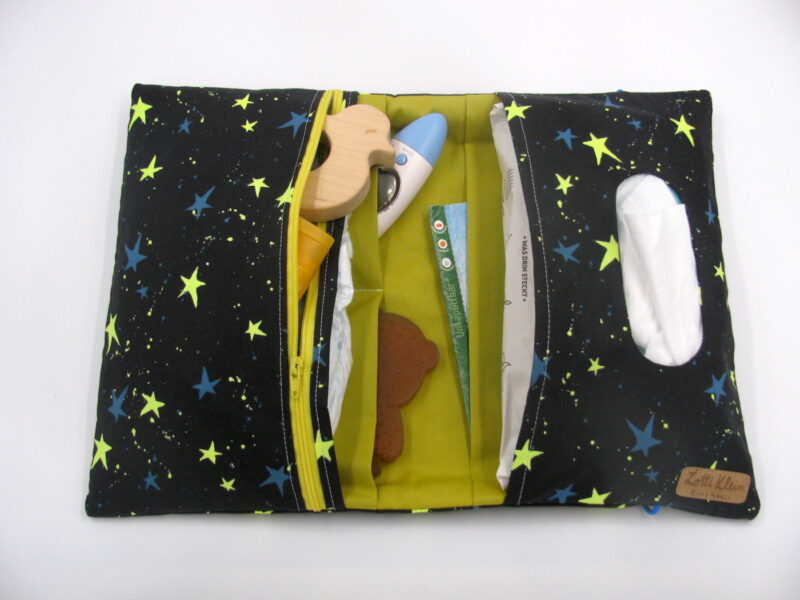 Windeltasche mit Namen "Neon Stars" – Bild 3