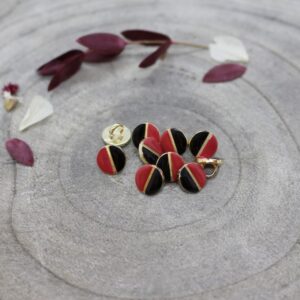 Atelier Brunette - Wink Buttons zweifarbig (Black-Terracotta)