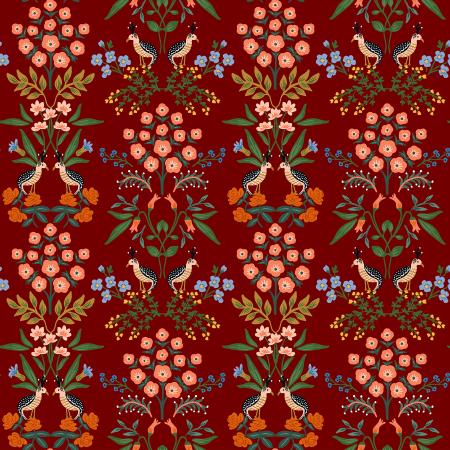 Cotton&Steel - Meadow - Luxembourg - Burgundy Fabric Cotton&Steel - Meadow - Luxembourg - Burgundy Fabric