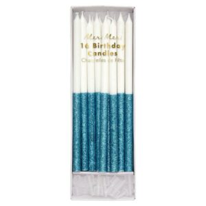 Meri Meri - Blue Glitter Dipped Candles