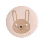 RABBIT BAMBOO TABLEWARE SET - ROSE