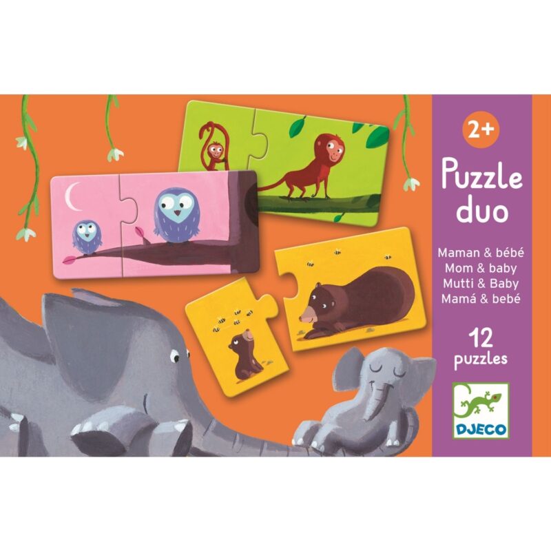 Djeco - Lernspiel - Puzzle duo/trio - Mami & Kind