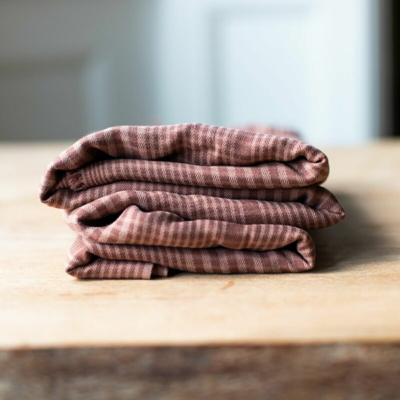 Plaid mit TENCEL™ Fasern - Old Rose – Bild 2