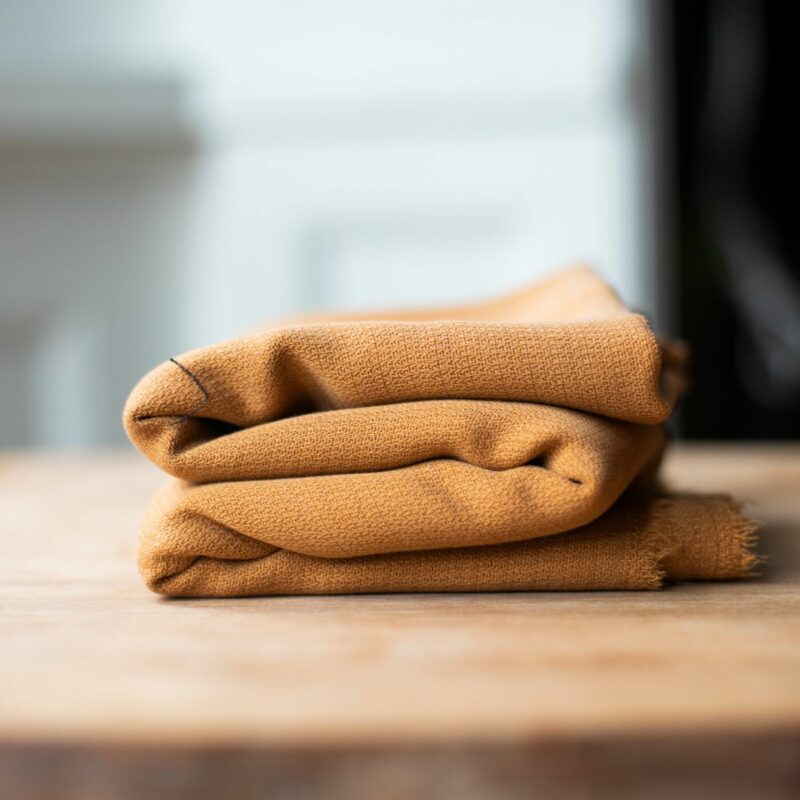 Grain Jacquard mit TENCEL™ Fasern - Mustard – Bild 2