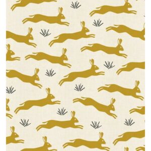 Cotton&Steel - In The Woods - Playful Hare Amber Unbleached