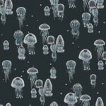 Cotton&Steel - Kaikoura - Drifting Jellies Ink Pearlescent