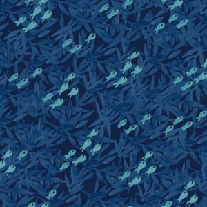 Cotton&Steel - Kaikoura - Little Fish Deep Blue