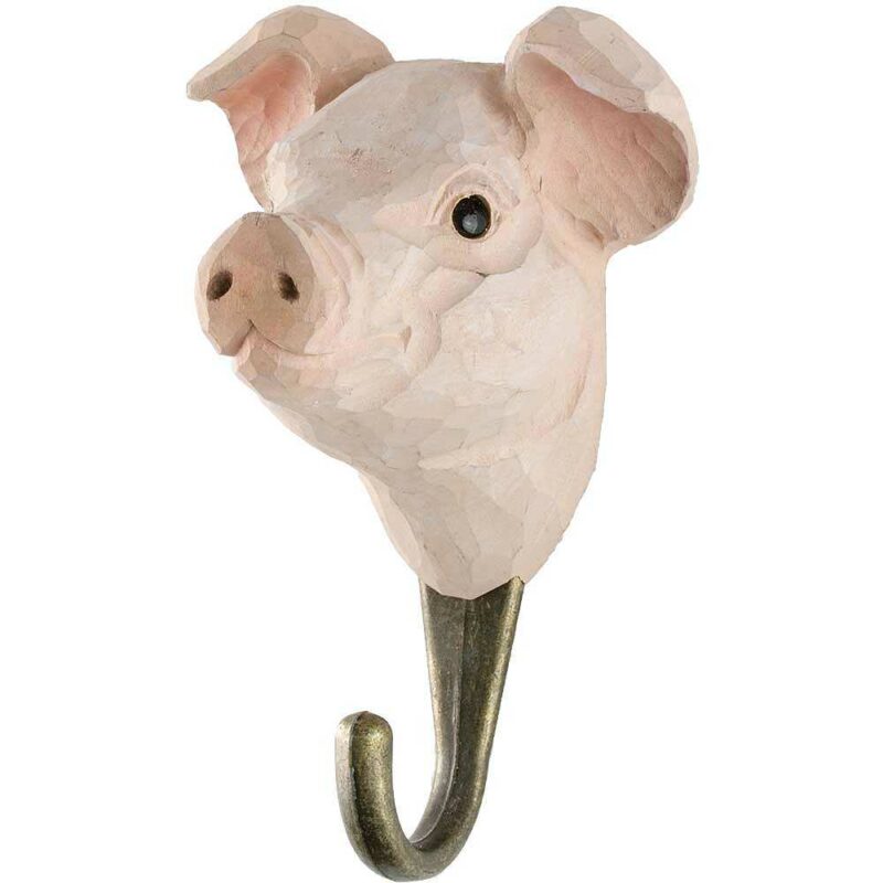 Handgeschnitzter Tierhaken "Schwein" – Bild 6