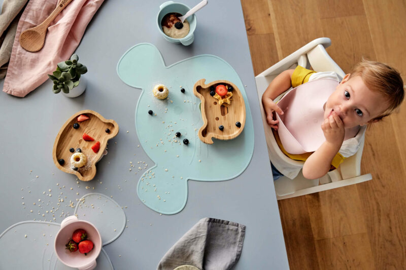 Bambus-Holz Kinderteller mit Saugnapf - Platter, Little Chums Mouse