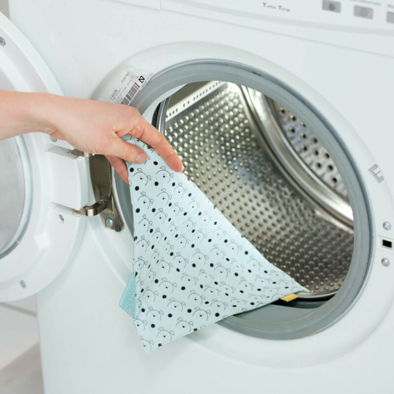 Dreieckstuch Baby Interlock Bandana with silicone teether, Little Chums Dog