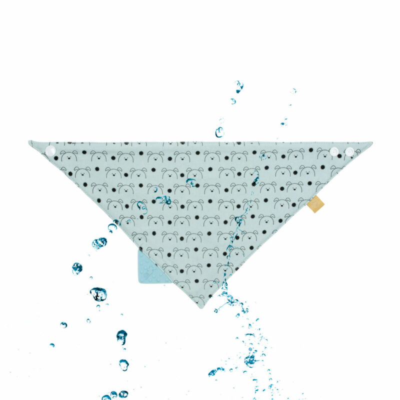 Dreieckstuch Baby Interlock Bandana with silicone teether, Little Chums Dog