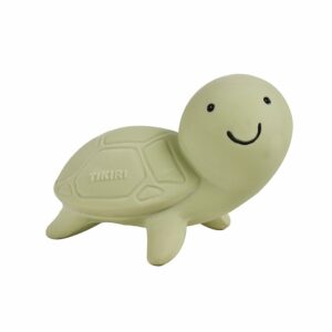 Turtle - Natural Rubber Baby Rattle