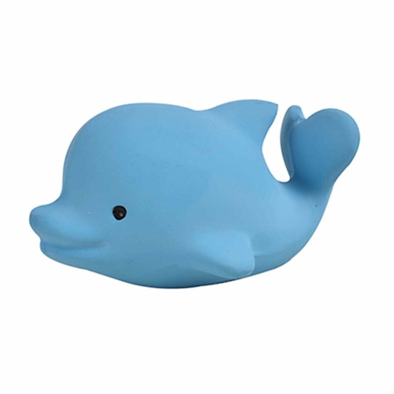 Dolphin - Natural Rubber Baby Rattle