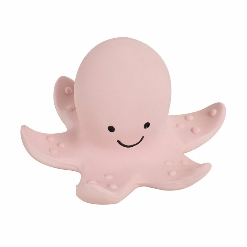 Octopus - Natural Rubber Baby Rattle