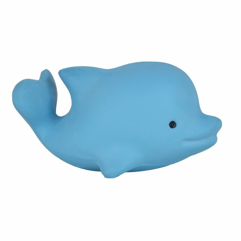 Dolphin - Natural Rubber Baby Rattle