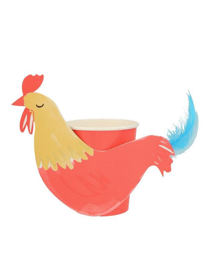 On the Farm Rooster Party Cups On the Farm Rooster Party Cups