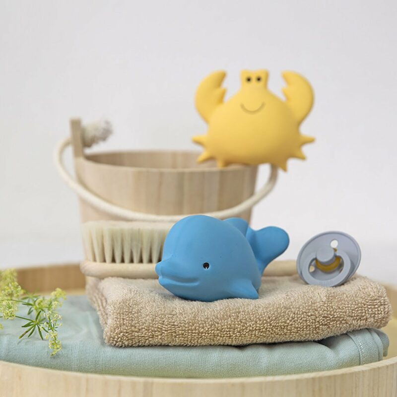Crab - Natural Rubber Baby Rattle